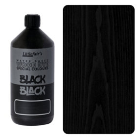 Interior & Exterior Wood Dye - Black Black 1ltr - Littlefair's