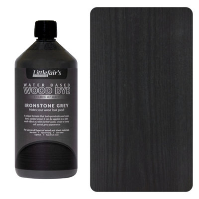 Interior & Exterior Wood Dye - Ironstone Grey 1ltr - Littlefair's