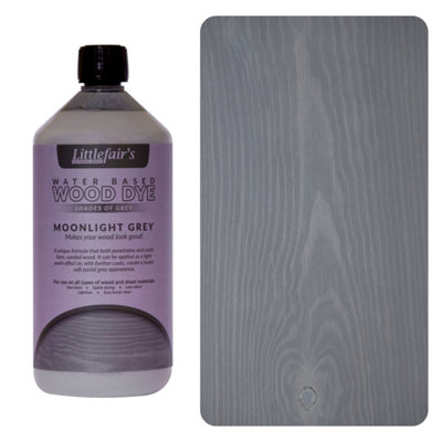 Interior & Exterior Wood Dye - Moonlight Grey 1ltr - Littlefair's