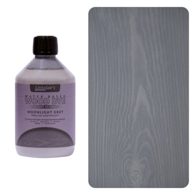 Interior & Exterior Wood Dye - Moonlight Grey 500ml - Littlefair's