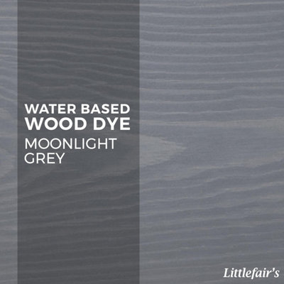 Interior & Exterior Wood Dye - Moonlight Grey 500ml - Littlefair's