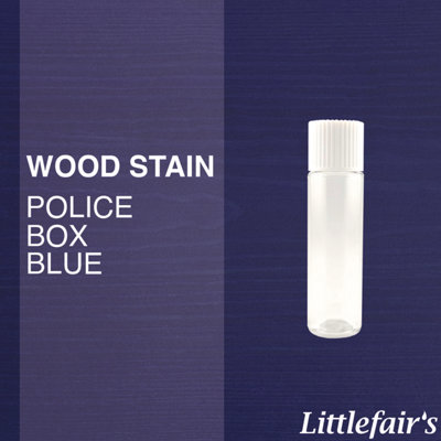 Interior & Exterior Wood Dye - Police Box Blue 15ml Tester Pot - Littlefair's