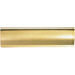Interior Letterbox Plate Tidy Cover Flap 300 x 95mm Polished Brass
