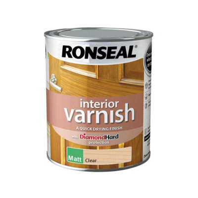 Interior Varnish Matt Clear 750ml - Water-Based Low-Odour Finish