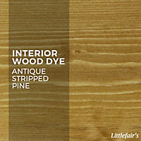Interior Wood Dye - Antique Stripped Pine 15ml Tester Pot - Littlefair's
