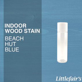 Interior Wood Dye - Beach Hut Blue 15ml Tester Pot - Littlefair's