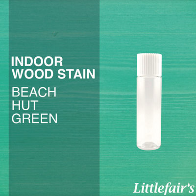Interior Wood Dye Beach Hut Green 15ml Tester Pot Littlefair's