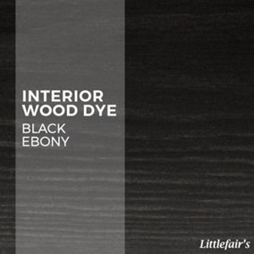 Interior Wood Dye - Black Ebony 15ml Tester Pot - Littlefair's