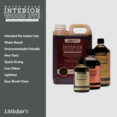 Interior Wood Dye - Black Ebony 2.5ltr - Littlefair's