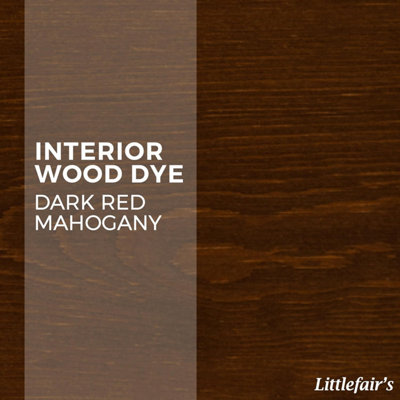Interior Wood Dye - Dark Red Mahogany 250ml - Littlefair's