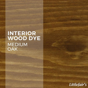 Interior Wood Dye - Medium Oak 15ml Tester Pot - Littlefair's