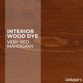 Interior Wood Dye - Very Red Mahogany 15ml Tester Pot - Littlefair's