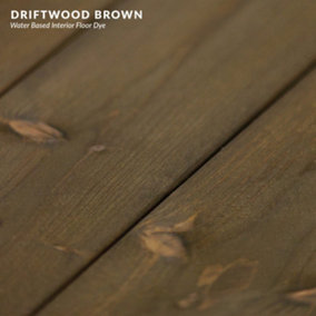 Interior Wood Floor Dye - Driftwood Brown 15ml Tester Pot - Littlefair's