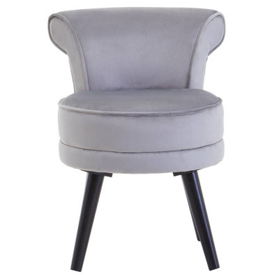 Interiors by Grey Velvet Armchair, Built to Last Lounge Chair, Easy to Maintain Velvet Chair for Kids, Reliable Armchair