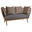 Interiors by Premier 2 Seat Rope Sofa,  Sustainable Rope Garden Sofa, Easy to Clean Grey Outdoor Sofa, Back & Armrest Rope Sofa