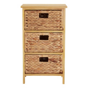 Interiors by Premier 3 Basket Drawers Natural Water Storage Unit