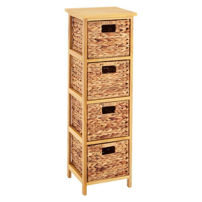 Interiors by Premier 4 Basket Drawers Natural Water Storage Unit