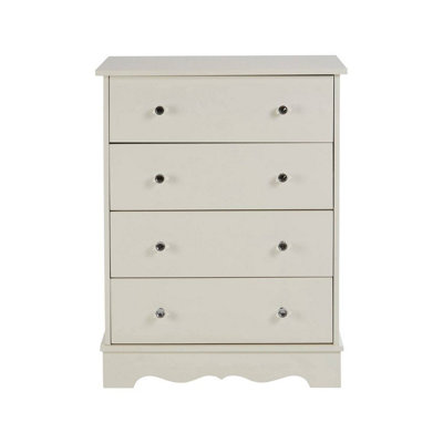 Interiors by Premier 4 Drawer Chest, White Dresser Chest of Drawers, White Dresser and Chest of Drawers, Modern Drawer Chest