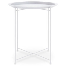 Interiors by Premier Acero Round White Side Table