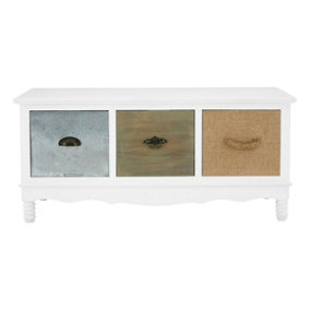 Interiors by Premier Aesthetic Coffee Table, Sturdy and Durable White Coffee Table, Aesthetic Style Wooden Cocktail Table