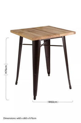 Interiors by Premier ALDGATE MET TABLE ASH TOP