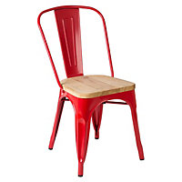 Interiors by Premier Aldgate Solid Ash Seat and Metal Chair