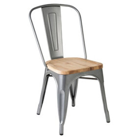 Interiors by Premier Aldgate Solid Ash Seat and MetalChair