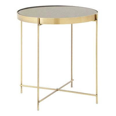 Interiors by Premier Allure Black Mirror Low Side Table