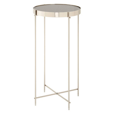 Interiors by Premier Allure Grey Mirror TallSide Table