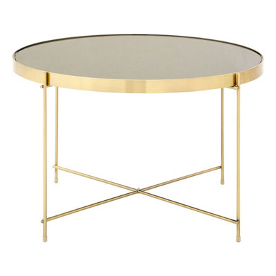 Interiors by Premier Allure Large Black Mirror Side Table