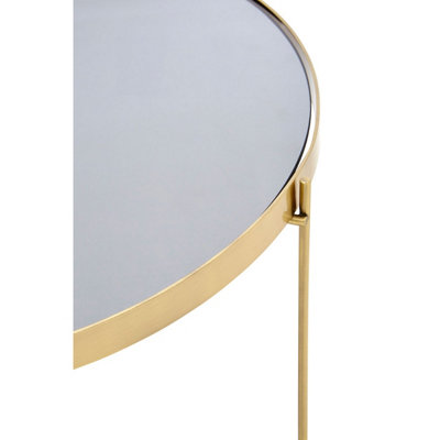 Interiors by Premier Allure Large Black Mirror Side Table