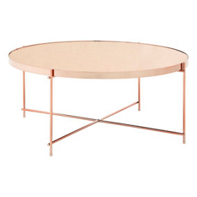 Interiors by Premier Allure Pink Mirror Coffee Table