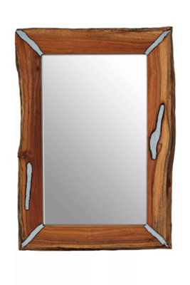 Interiors by Premier Almora Natural Wood Wall Mirror