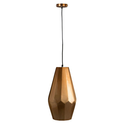 Interiors by Premier Aluminum Copper Finish Large Pendant Light, Ceiling Pendant Light for Dining Room, Lounge