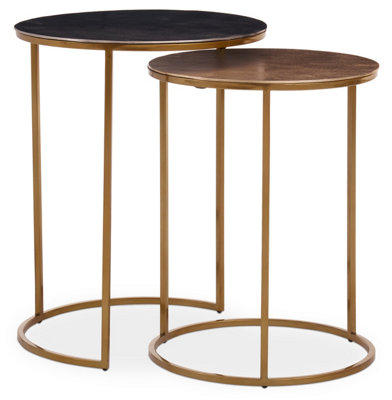 Interiors by Premier Amira Nest Of Two Gold Tables