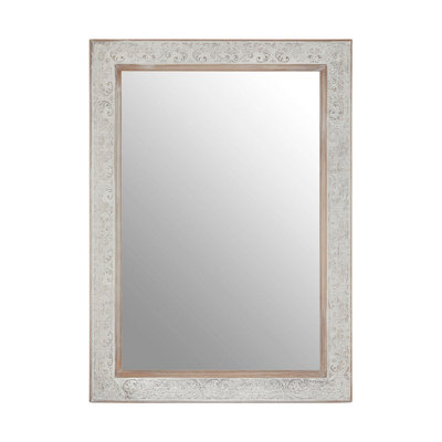 Interiors by Premier Antique Silver Rectangular Wall Mirror