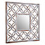 Interiors by Premier Antique White Lattice Frame Wall Mirror