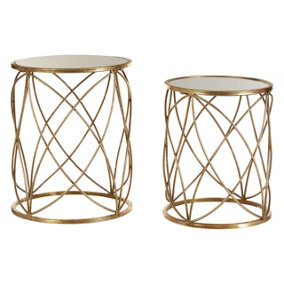 Interiors by Premier Arcana Round Side Table - Set of 2