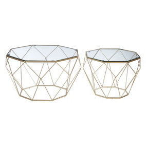 Interiors by Premier Arcana Set Of 2 Clear Glass Tables