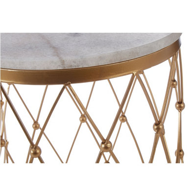 Interiors by Premier Arcana Set of 2 Marble / Iron Tables