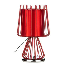 Interiors by Premier Aria Red Table Lamp