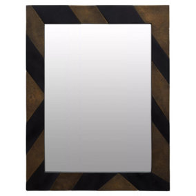 Interiors by Premier Aris Black and Gold Wall Mirror