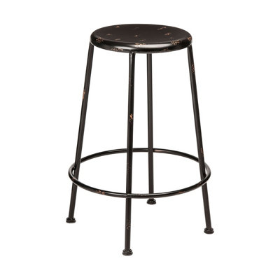 Interiors by Premier Artisan Black Metal Stool