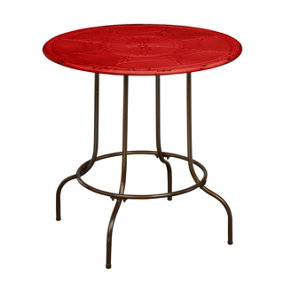 Interiors by Premier Artisan Red Metal Table