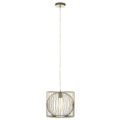 Interiors by Premier Aselo Silver Finish Pendant Lamp