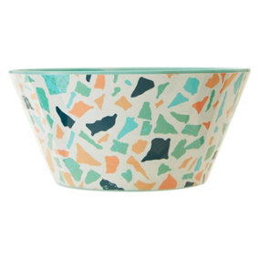 Interiors by Premier Assorted Terrazzo Bowl, Durably Constructed Round Bowl, Versatile Patterned Bowl, Sturdy Picnic Bowl