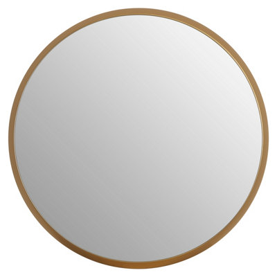 Interiors by Premier Athena Large Round Wall Mirror With Gold Frame