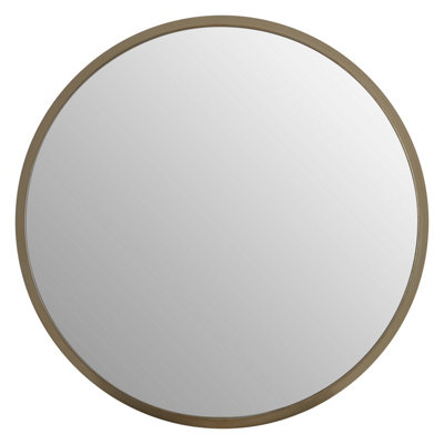 Interiors by Premier Athena Large Round Wall Mirror With Silver Frame