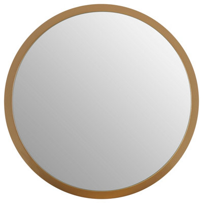 Interiors by Premier Athena Small Round Wall Mirror With Gold Frame