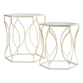 Interiors by Premier Avantis Champagne Finish Tables - Set of 2